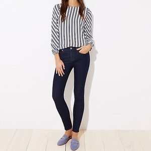 Ann Taylor LOFT modern skinny jeans in dark rinse